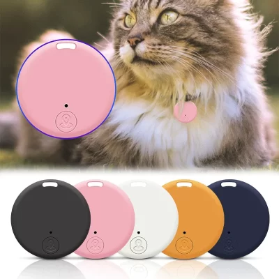 Rastreador GPS redondo para animais de estimação, Dispositivo Anti-Perdido, Bluetooth 5.0, Localizador Inteligente, Localizador para Cães e Gatos, Bolsa para Crianças, Rastreamento de Carteira