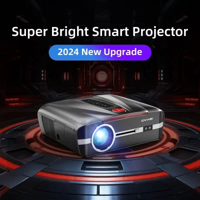 Projetor 4K UHD 5G Wifi 16000 Lumens Moive Projetor de luz diurna Karaokê Home theater Projetor inteligente BT 5.2 e 1080p e 1480 ANSI