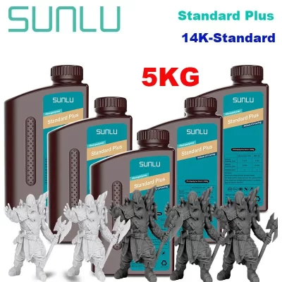 Sunlu 5kg padrão plus/14k resina padrão 1kg/garrafa 405nm resina fotopolímero de cura uv rápida para material de impressora 3d lcd