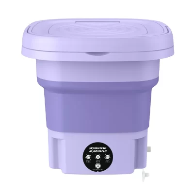 Mini máquina de lavar portátil, 2 tubos, luz azul, desinfecção, 8l, secador de roupas, máquina de lavar dobrável automát