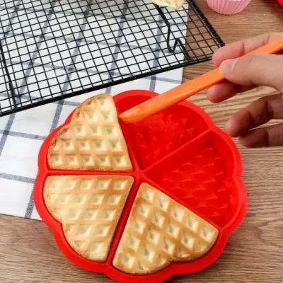Air Fryer para Waffle e Chocolate, Forma, Silicone, 5 Cavity