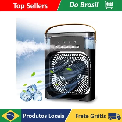 Mini ventilador refrigerador de ar com 5 furos, ar condicionado pequeno, umidificador portátil, ventilador de refrigeração