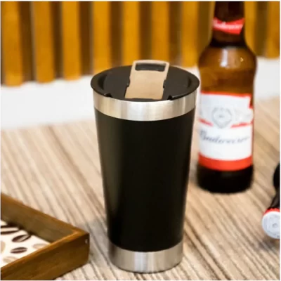 Copo De Cerveja 473ml Com Tampa Abridor De Garrafas Térmica De Aço Inoxidável Água Canecas De Café para Chá Copo Térmico
