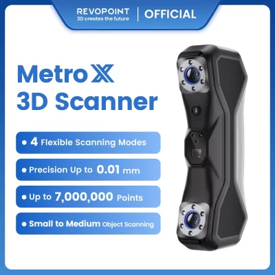 Revopoint metrox scanner 3d para cad designer azul scanner laser de múltiplas linhas 0.01mm medição de scanner portátil de alta precisão