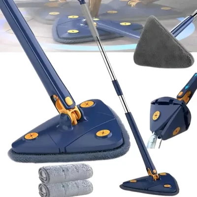 Esfregao triangulo mop de limpeza ajustavel giratoria 360