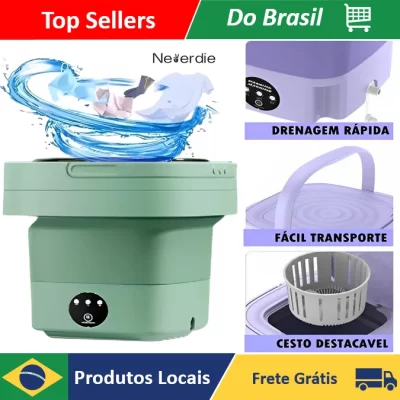 Mini Maquina De Lavar Roupas Portatil Dobrável 10 Litros - Neverdie Store