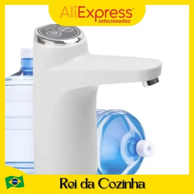 Bomba Elétrica Portátil Para Galão de Água Recarregável Dispensador Prático Torneira Para Bebida Água Gelada e Quente em Casa