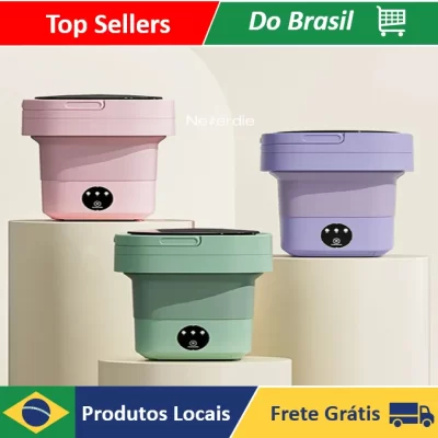 Mini Máquina De Lavar Roupa Dobrável Portátil Balde Elétrica - Neverdie Store