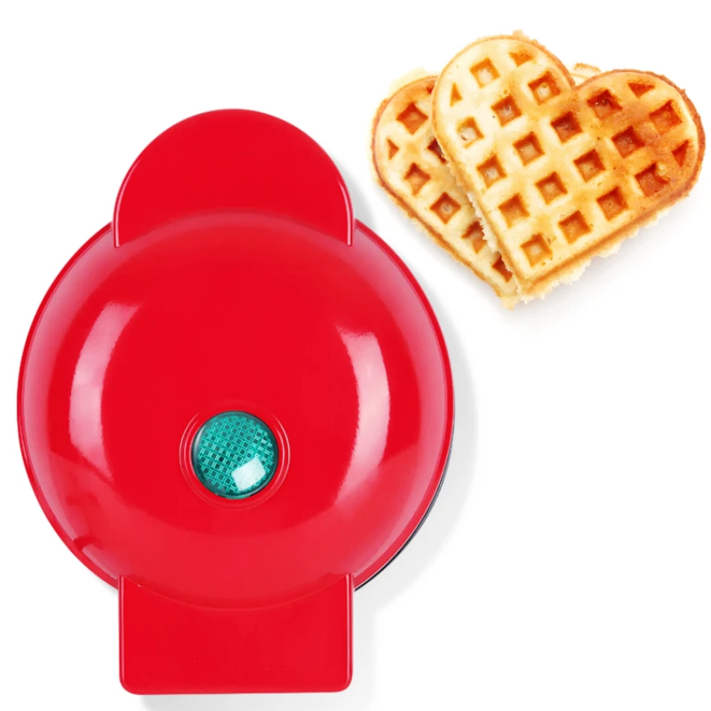 Máquina de waffle elétrica máquina de café da manhã em casa portátil máquina waffle café da manhã amor em forma de coração máquina de waffle cozinhar aparelho - Image 4