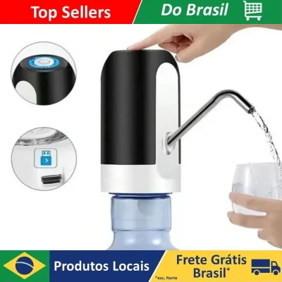 Brasil Bomba de água desktop, carregamento USB, dispensador automático de água, chaleira portátil, acampamento ao ar livre