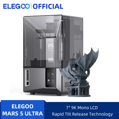 PRE-VENDA ELEGOO MARS 5 ULTRA Impressora 3D com nivelamento automático, monitoramento de impressão AI, tamanho de impressão de alta velocidade 6,04x3,06x6,49 polegadas