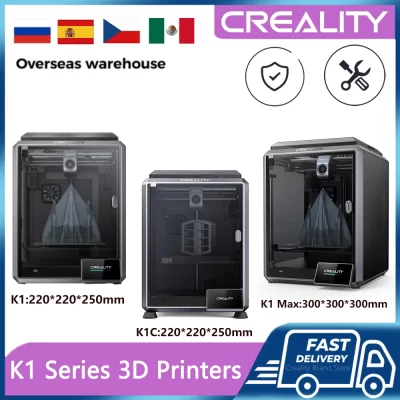 Creality-K1 Max K1C K1 Impressora 3D FDM, CoreXY, 600mm per s, velocidade de impressão, câmera AI integrada, suporte Dual Hands-Free, nivelador automático