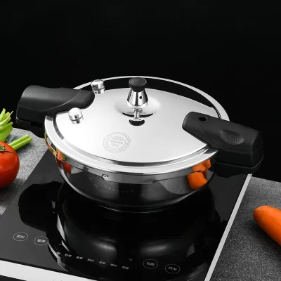 Panela de pressão de aço inoxidável, Panelas e Panela antiaderente, Fogão de indução, Acessórios de cozinha, geral, 18cm