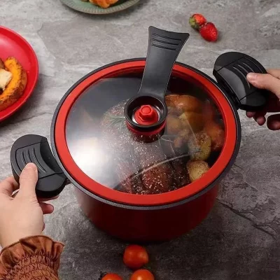 Panela de pressão compatível com ih, 3,5l, grande capacidade, baixa temperatura, pedra de arroz, panela de pressão elétrica