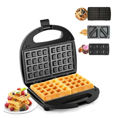 Sanduiira Multifuncional Waffles Lanches, Donuts, 3 em 1, 110V