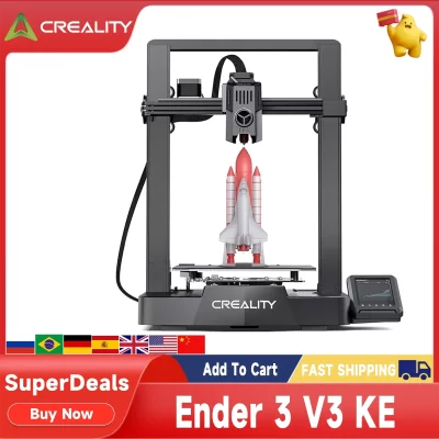 Creality-Ender 3 Impressora 3D, V3 KE, 500mm, s Velocidade de Impressão, Impressoras 3D, CR Touch, Auto Nivelamento, Extrusora Direta, Suporta 300 ℃