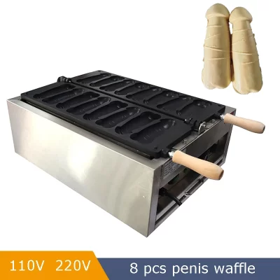110v 220v 8 pçs elétrica grande galo waffles padeiro placa de ferro um gayke pênis waffle máquina pênis waffle fabricante