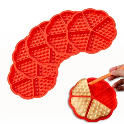 5 Moldes De Waffle Silicone Antiaderente Para Air Fryer Forma Ovo Chocolate