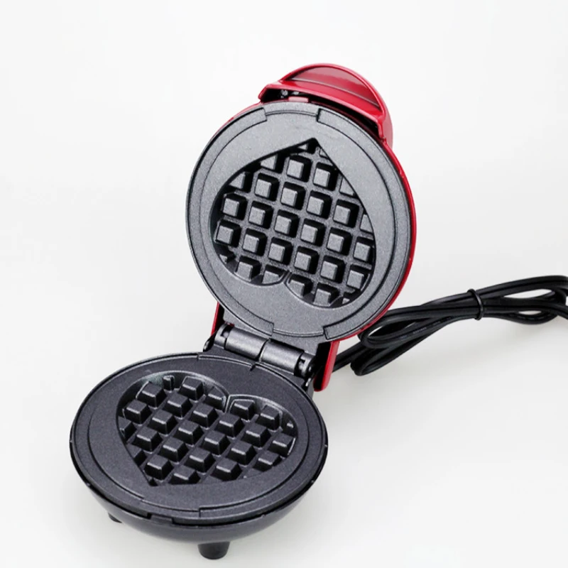 Máquina de waffle elétrica máquina de café da manhã em casa portátil máquina waffle café da manhã amor em forma de coração máquina de waffle cozinhar aparelho - Image 6