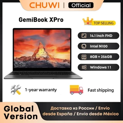 Chuwi gemibook xpro 14 polegadas tela uhd portátil 8gb ram 256gb ssd intel celeron n100 windows 11 computador com ventilador de refrigeração notebook