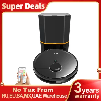 ABIR R30 Robot Mop, Auto-limpeza, Laser Duplo, Gerenciamento Avançado de Mapas, Tapete Inteligente Automático, Lavagem do Chão