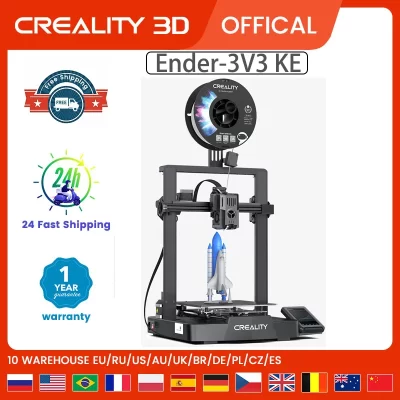 Creality 3d Ender-3V3 ke impressora atualização sprinte extrusora de acionamento direto mãos-livres nivelamento automático 32 bits placa-mãe silenciosa