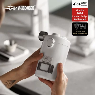 MHW-3BOMBER-Airtight Vasilha Selada para Grãos De Café, Frascos De Armazenamento De Alimentos, Colher Magnética, Ferramentas De Chá, Acessórios De Acampamento