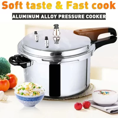 Panela de pressão de liga de alumínio, panelas de cozinha 3/4/5l, fogão a gás de grande capacidade, alimentos de cozinha rápida, equipamentos de acampamento