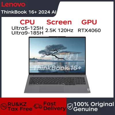 Lenovo Laptop Thinkbook 16+ 2024 AI 16 "2.5K 120Hz Intel Core Ultra5/Ultra9 32GB DDR5 1TB/2TB SSD Dolby Atoms 85Wh Notebook PC