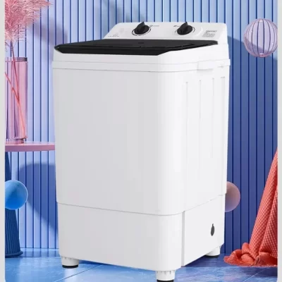 Máquina de lavar roupa de grande capacidade, semiautomática, lavagem e remoção de pequenas ondas domésticas, meias antibacterianas tudo em um