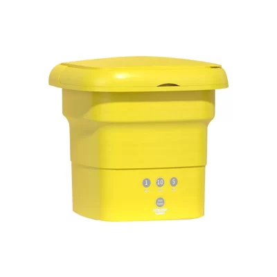 Mini lavadora portátil, luz azul de limpeza, meias de lavagem automática para viagem de apartamento, plug-a dos EUA