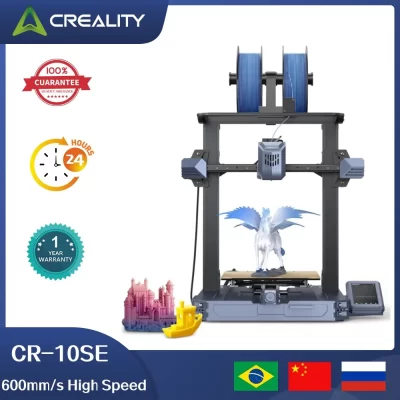 CREALITY CR-10 SE 600 mm/s Impressora 3D de alta velocidade CR Touch Auto Nivelamento 300 ℃ Bico de aço endurecido tela sensível ao toque de 4,3 polegadas