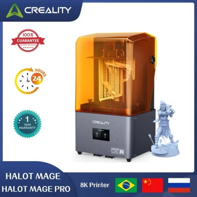 Creality HALOT-MAGE PRO 8K Resina Impressora 3D Tela LCD de 10,3" 170 mm/h Impressão de alta velocidade e luz integral de alta precisão