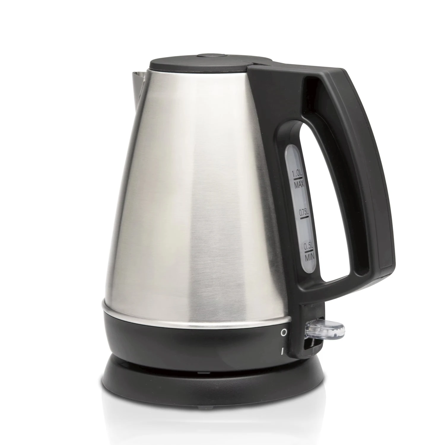 Chaleira inteligente de aço inoxidável, 1 litro, utensílios de cozinha, apito, samovar, chá, café, pote térmico, presente, preto