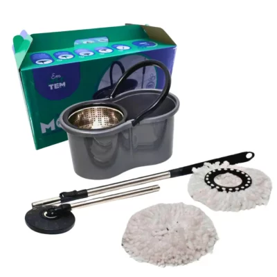 Microfibra 9 Litros Mopi Mopi Centrífuga Inox e Cabos