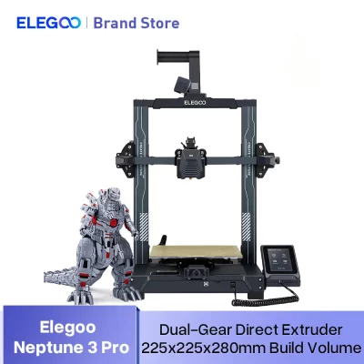ELEGOO NEPTUNE 3 PRO FDM Impressora 3D com nivelamento automático, tela de toque HD capacitiva de 4,3 polegadas, impressora fácil de configurar 225x225x280mm