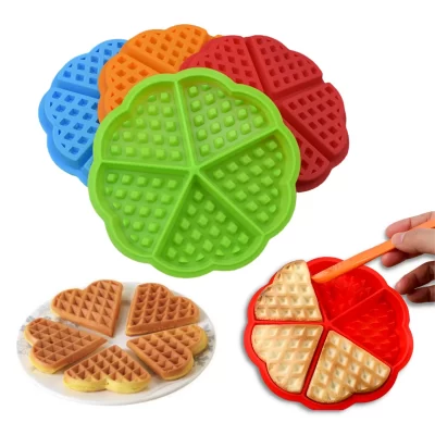 Forma De Waffle Silicone Lavável Reutilizável Para Forno Assadeira 1 Uni