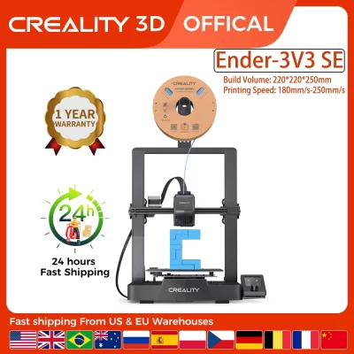 CREALITY-Ender-3V3 SE Impressora, 250mm, s, CR Touch, Nivelamento automático, FDM, Extrusora direta, Filamento de carga automática, Oficial