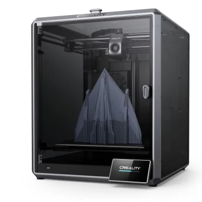Creality-K1 Max impressora 3D de alta velocidade, ventiladores duplos, engrenagem dupla, extrusora direta, AI-assistida, impressão sem tag, 600 mms