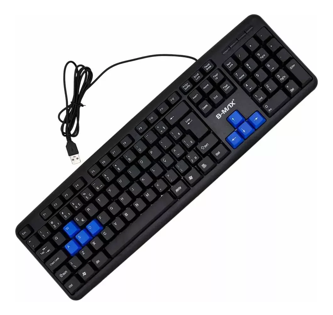 Teclado USB Padrão ABNT2 Com Fio 2.4GHz Ergonômico Confortável Resistente Ideal para Trabalho Jogos Digitação Layout Brasileiro - Image 2