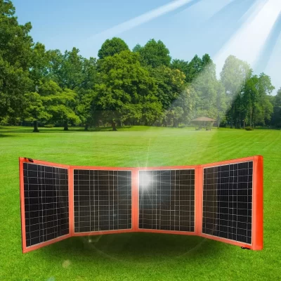 Painel Solar Dobrável Portátil Entrada USB e DC 40 Watts com Indicador de Carga LED