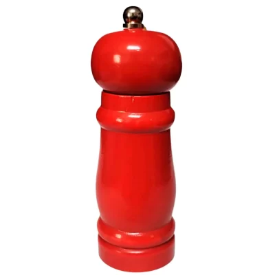 Moedor de madeira manual de sal e pimenta especiarias temperos grãos multiuso 16cm Cor Vemelho