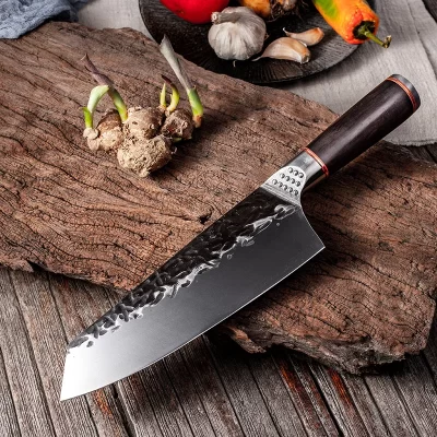 Faca de chef japonesa artesanal forjada kiritsuke faca de cozinha faca de aço inoxidável para carne frutas peixe legumes faca de açougueiro