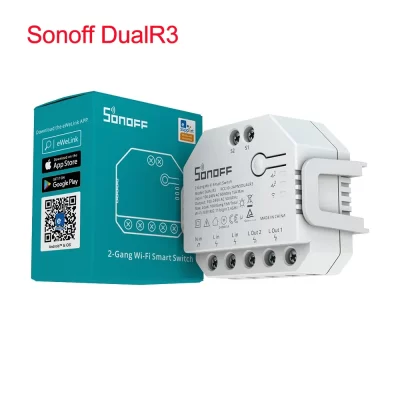 Sonoff-Dual R3 Mini R2 Interruptor Inteligente, 2 Vias, Wi-Fi, Casa Inteligente, Controle Remoto, Interruptor DIY Sem Fio, Trabalhar com Alexa, Google Home