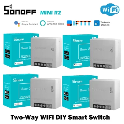 Sonoff mini r2 diy wifi interruptor inteligente temporizador interruptores sem fio automação residencial inteligente compatível com alexa google casa ewelink app