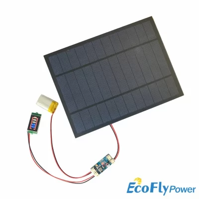 Painel solar 6v 3w 4.5w 6w 10w 9v 2w 4.2w 12v 2w com carregador de bateria min solar com display de bateria kit diy ph 2.0 cabo