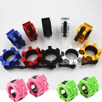 Alumínio Spinlock Coleiras, Barbell Collar Lock, Dumbell Clips Clamp, Levantamento de Peso Bar, Ginásio Dumbbell Fitness, 2 ", 1 Par