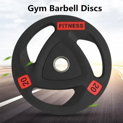 1 peça 2.5-20kg placas de disco de barra revestidas de borracha para academia fitness aplicam-se a 50mm de diâmetro equipamento de treinamento de levantamento de poste exercício de peso