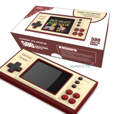 K30 retro portátil mini console de videogame portátil 8 bits 3 Polegada lcd colorido crianças jogador de jogo colorido embutido 500 jogos