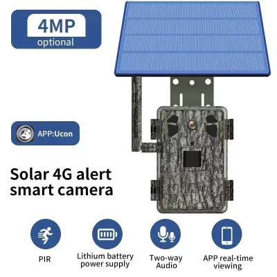 H6 4g lte vida selvagem câmera de caça solar app sem fio infravermelho visão noturna monocular detecção pir 2.5k 14mp com painel solar